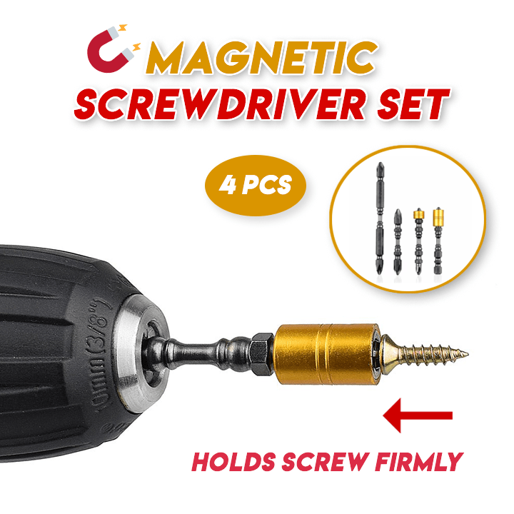 Magnetic Screwdriver Bit Set (Set of 4)